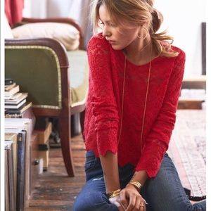 Sezane Lace Blouse